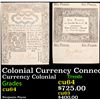 Image 1 : Colonial Currency Connecticut June 19th, 1776 6 Pence (6p) Fr-CT205 Printed By T. Green X-Slash Canc