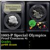 Image 1 : Proof 1995-P Special Olympics Modern Commem Dollar $1 Graded GEM++ Proof Deep Cameo By USCG