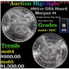 Image 1 : ***Auction Highlight*** NGC 1882-cc Morgan Dollar GSA Hoard $1 Graded ms64+ By NGC (fc)