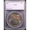 Image 4 : 1889-p Colorfully Toned Morgan Dollar $1 Grades GEM+ Unc By SEGS