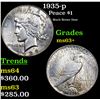 Image 1 : 1935-p Peace Dollar $1 Grades Select+ Unc