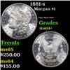 Image 1 : 1881-s Morgan Dollar $1 Grades Choice+ Unc
