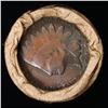 Image 3 : Mixed small cents 1c orig shotgun roll, 1918-s Wheat Cent, 1892 Indian Cent other end, brinks Wrappe
