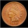 Image 2 : 1901 Indian Cent 1c Grades Gem+ Unc RB