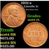 Image 1 : 1921-s Lincoln Cent 1c Graded ms64 rb By SEGS