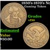 Image 1 : 1850's-1870's Nothing Is Impossible Louis Kossuth Gaming Token Grades vf++