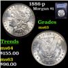 Image 1 : PCGS 1886-p Morgan Dollar $1 Graded ms63 By PCGS