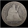Image 2 : 1856-p Seated Liberty Quarter 25c Grades g, good