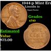 Image 1 : 1944-p Lincoln Cent Mint Error 1c Grades xf