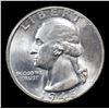 Image 2 : 1945-p Washington Quarter 25c Grades Choice+ Unc