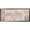 Image 2 : 1864 $5 Confederate Note, T-69 Grades vf+