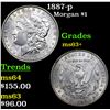 Image 1 : 1887-p Morgan Dollar $1 Grades Select+ Unc