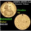 Image 1 : 1850's-1870's Louis Kossuth The Cause of Hungary Counter Token Grades NG