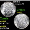 Image 1 : 1888-p Morgan Dollar $1 Grades GEM+ Unc