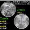 Image 1 : 1952-p Wash/Car Old Commem Half Dollar 50c Grades Choice Unc