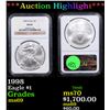 Image 1 : ***Auction Highlight*** NGC 1998 Silver Eagle Dollar $1 Graded ms69 By NGC (fc)