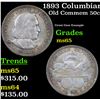 Image 1 : 1893 Columbian Old Commem Half Dollar 50c Grades GEM Unc