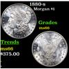 Image 1 : 1880-s Morgan Dollar $1 Grades GEM+ Unc
