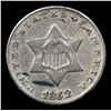 Image 3 : 1852 Three Cent Silver 3cs Grades xf+