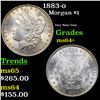 Image 1 : 1883-o Morgan Dollar $1 Grades Choice+ Unc