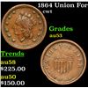 Image 1 : 1864 Union For Ever Civil War Token 1c Grades Select AU