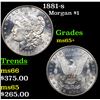 Image 1 : 1881-s Morgan Dollar $1 Grades GEM+ Unc