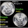 Image 1 : 1882-s Morgan Dollar $1 Grades GEM+ Unc