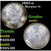Image 1 : 1885-o Morgan Dollar $1 Grades GEM+ Unc