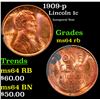 Image 1 : 1909-p Lincoln Cent 1c Grades Choice Unc RB