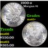 Image 1 : 1900-o Morgan Dollar $1 Grades GEM+ Unc