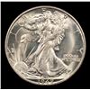 Image 2 : 1942-d Walking Liberty Half Dollar 50c Grades Choice+ Unc