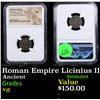 Image 1 : NGC Roman Empire Licinius II, Ad 317-324, AE3 (BI Nummus) As Caesar. Nicomedia. Graded vg By NGC