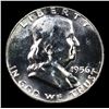Image 2 : Proof 1956 Type 2 Franklin Half Dollar 50c Grades GEM Proof