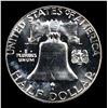 Image 3 : Proof 1956 Type 2 Franklin Half Dollar 50c Grades GEM Proof
