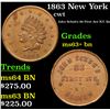 Image 1 : 1863 New York Civil War Token 1c Grades Select+ Unc BN
