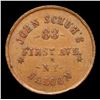 Image 3 : 1863 New York Civil War Token 1c Grades Select+ Unc BN