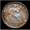Image 2 : ***Auction Highlight*** 1853-p Seated Liberty Half Dime 1/2 10c Graded ms64+ By SEGS