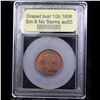 Image 4 : ***Auction Highlight*** 1806 Draped Bust Half Cent Small 6, No Stems 1/2c Graded Choice AU By USCG (