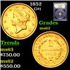 Image 1 : 1852 Gold Dollar $1 Graded Select Unc By USCG
