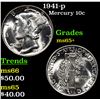 1941-p Mercury Dime 10c Grades GEM+ Unc