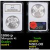 NGC 1886-p Morgan Dollar $1 Graded ms64 By NGC