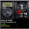 Proof 1991-S USO Modern Commem Dollar $1 Graded GEM++ Proof Deep Cameo By USCG