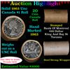 ***Auction Highlight*** Full Roll of Silver 1963 Canadian Dollar with Queen Elizabeth II, 20 Coins i