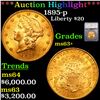 ***Auction Highlight*** 1895-p Gold Liberty Double Eagle $20 Graded ms63+ By SEGS (fc)