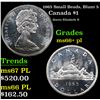 1965 Canada $1 Small Beads, Blunt 5 Grades GEM++ PL