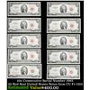Image 1 : 10x Consecutive Serial Number 1963 $2 Red Seal United States Notes Fr-1513 Grades Gem CU