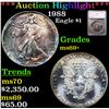 ***Auction Highlight*** 1988 Silver Eagle Dollar $1 Graded ms69+ By SEGS (fc)