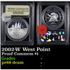 Image 1 : Proof 2002-W West Point Modern Commem Dollar $1 Graded GEM++ Proof Deep Cameo By USCG