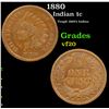 Image 1 : 1880 Indian Cent 1c Grades vf, very fine