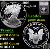 Proof 1996 Silver Eagle Dollar $1 Graded pr69+ dcam By SEGS